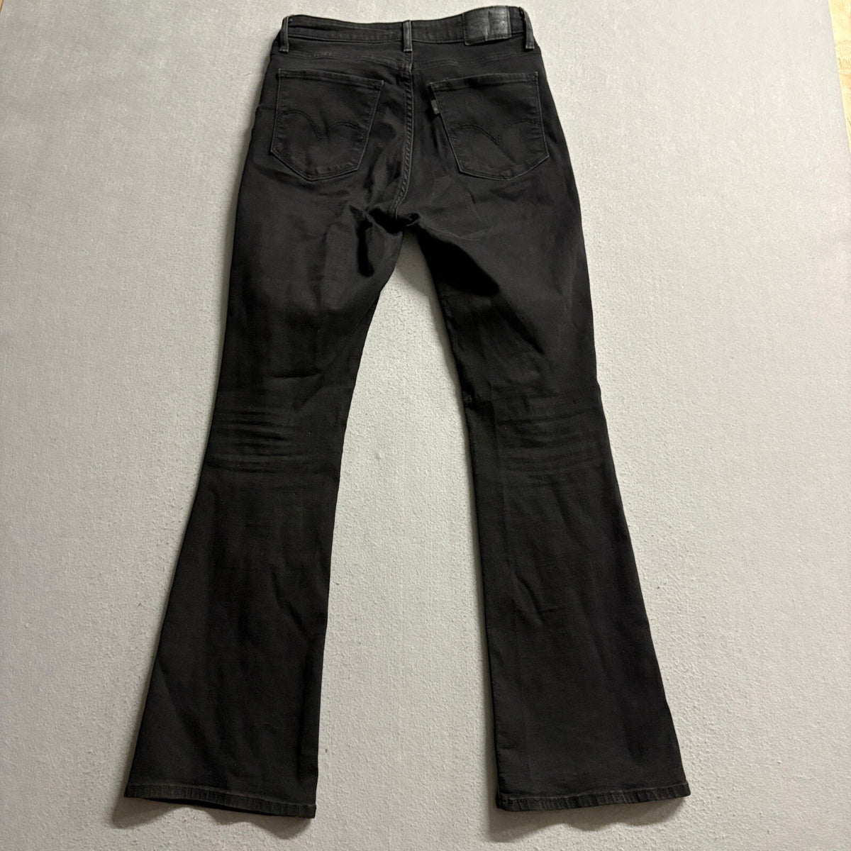Levis 725 High Rise Bootcut Jeans Womens 28x30 Black Denim Stretch Pants
