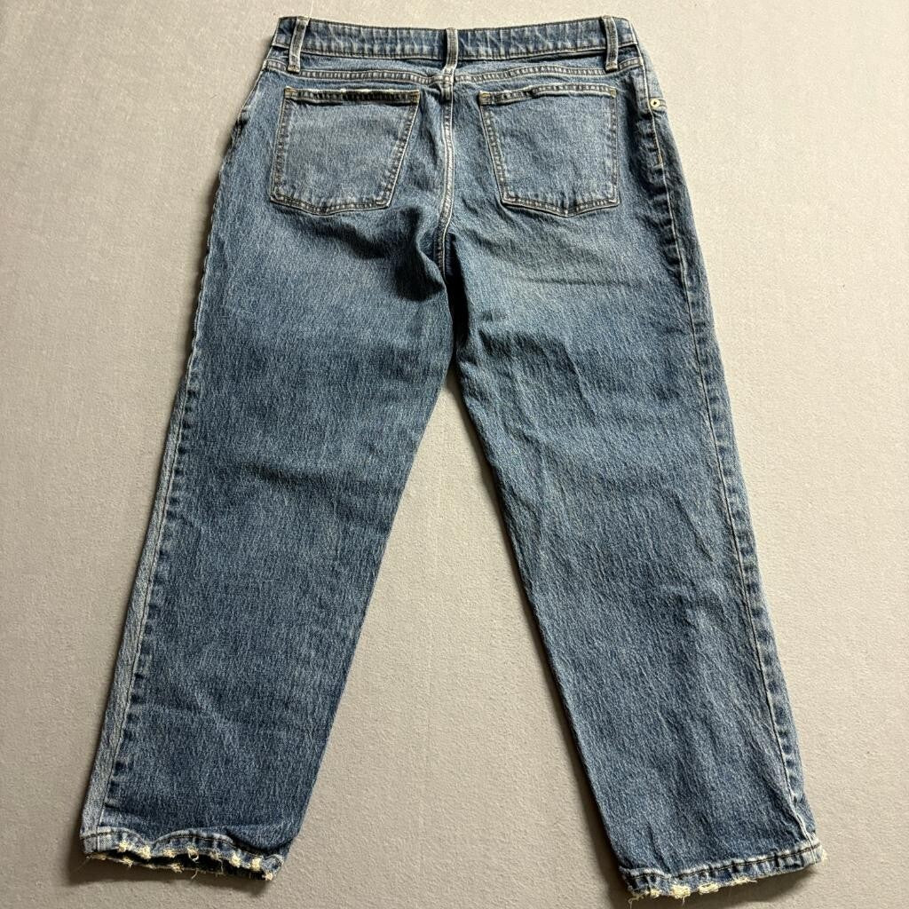 Isabel Maternity Ingrid Isabel Straight Leg Jeans Womens Size 8 Blue Denim