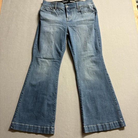 Torrid Bombshell Flare Jeans Womens 16R Premium Stretch Blue Denim