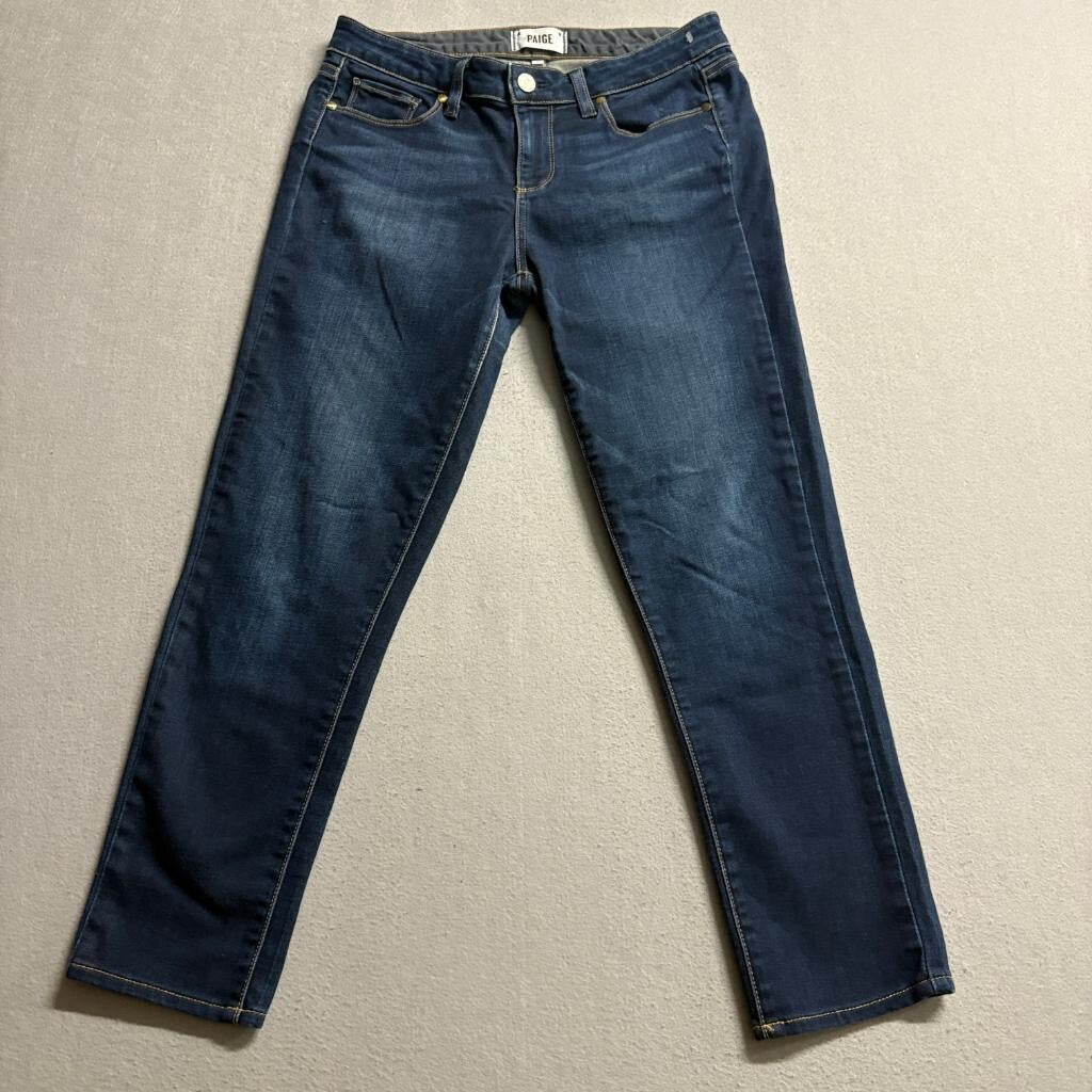 Paige Skyline Skinny Jeans Womens Size 29 Dark Wash Stretch Denim Blue