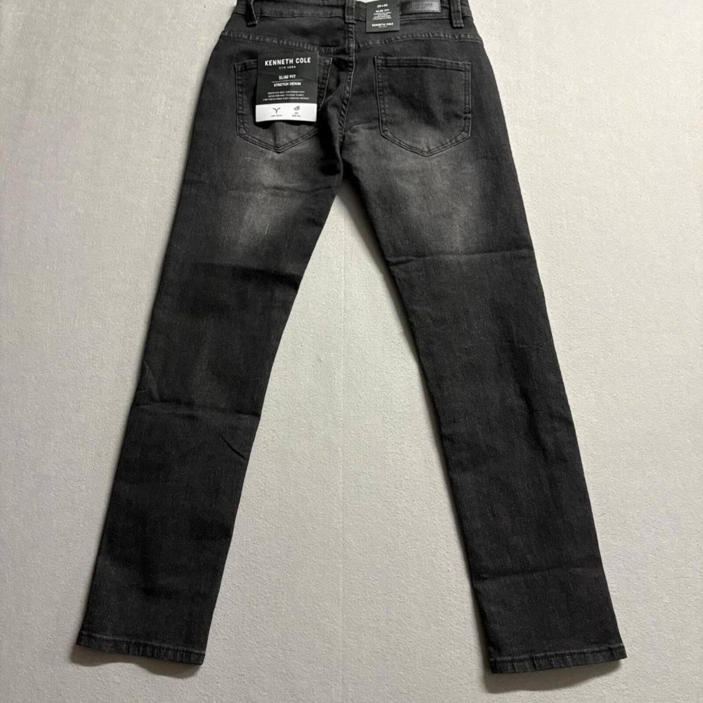 Kenneth Cole New York Slim Fit Jeans Mens 28x30 Black Stretch Denim NWT