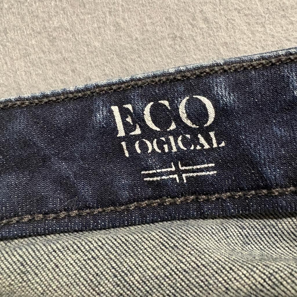 Liverpool Los Angeles Skinny Jeans Womens 14/32 Eco Logical Dark Acid Wash Blue