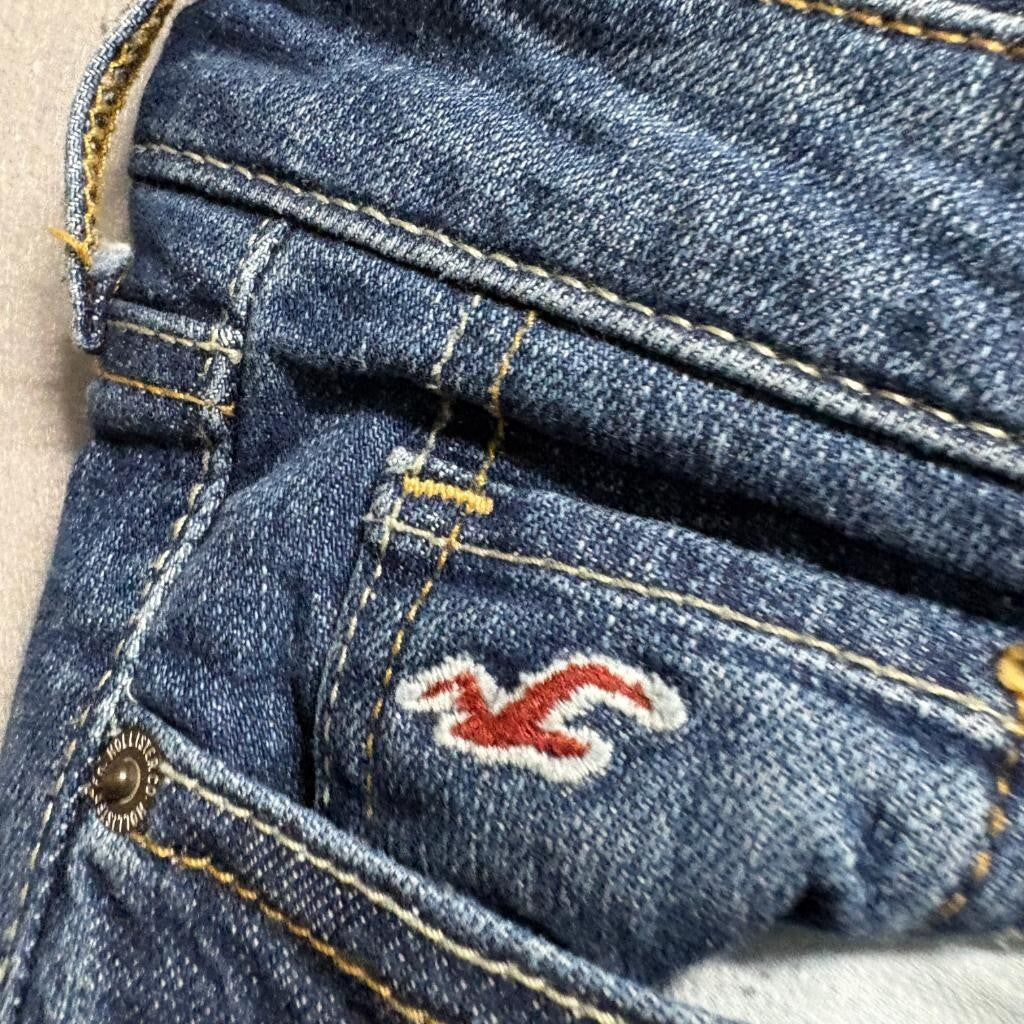 Hollister Jeans Womens 5S W27 L31 Blue Denim Low Rise Straight Leg Stretch