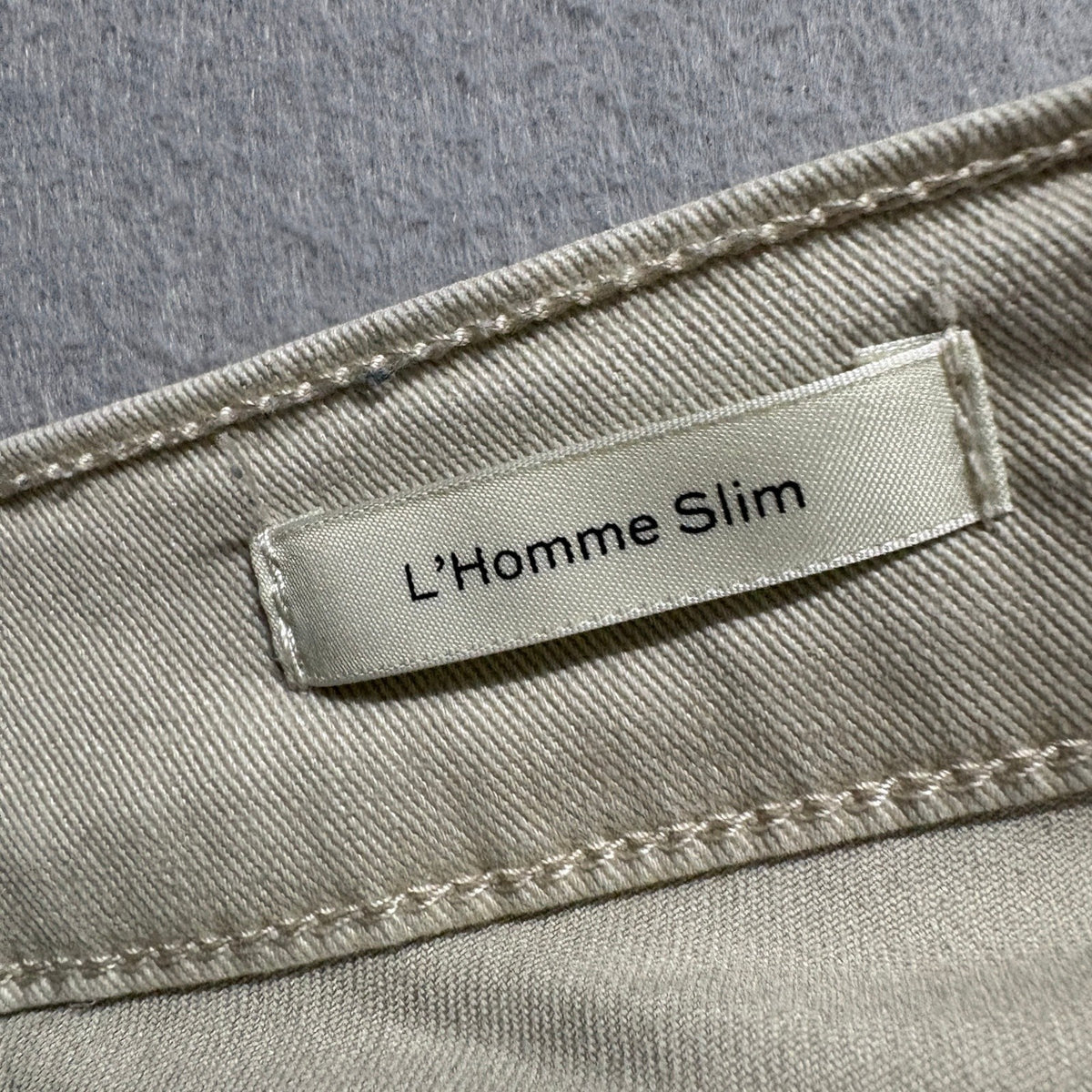 Frame L'Homme Slim Jeans Mens 31 Milk Beige Lyocell Blend Stretch Pants LMH870