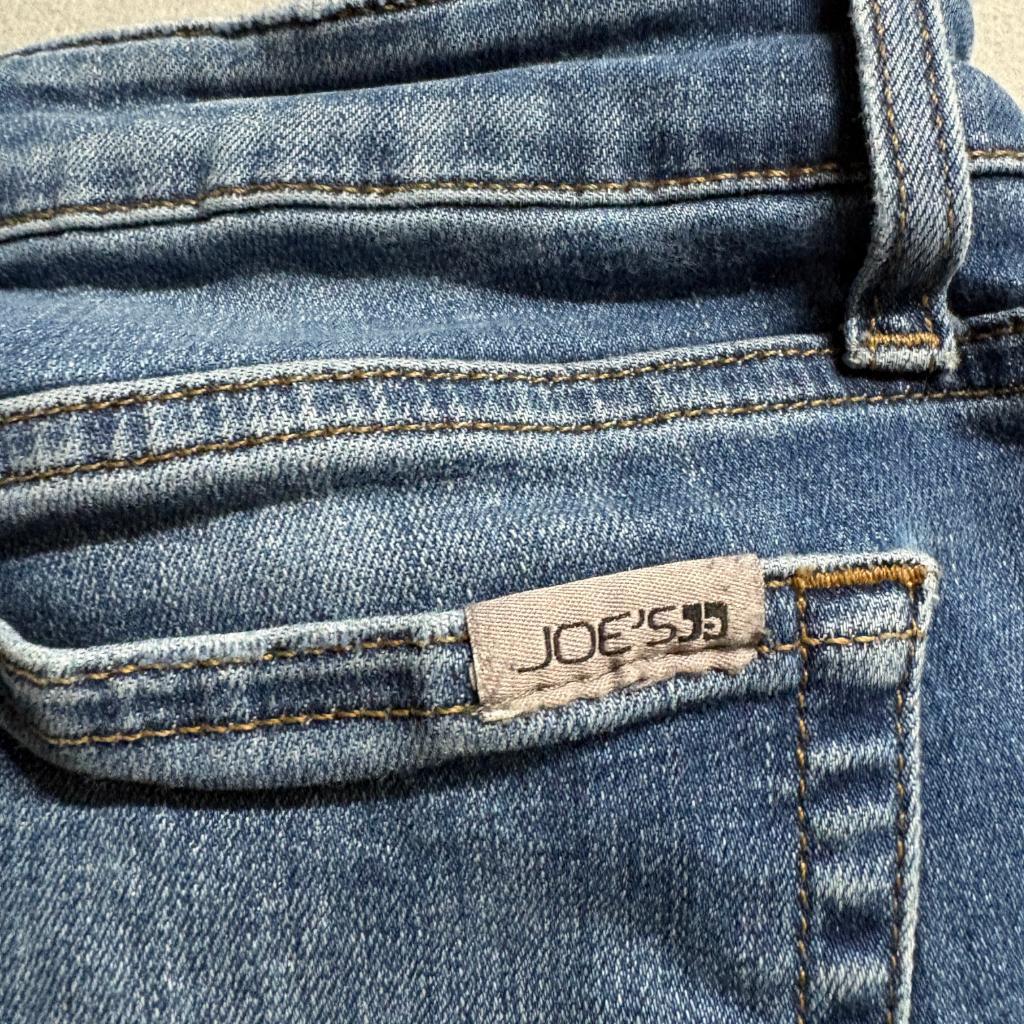 Joe's Jeans Womens 28 Blue Distressed Step Hem Skinny Denim Stretch Pants