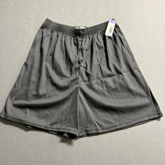 Vintage Basic Editions Gray Knit Shorts Mens XL Elastic Waist Made in USA New