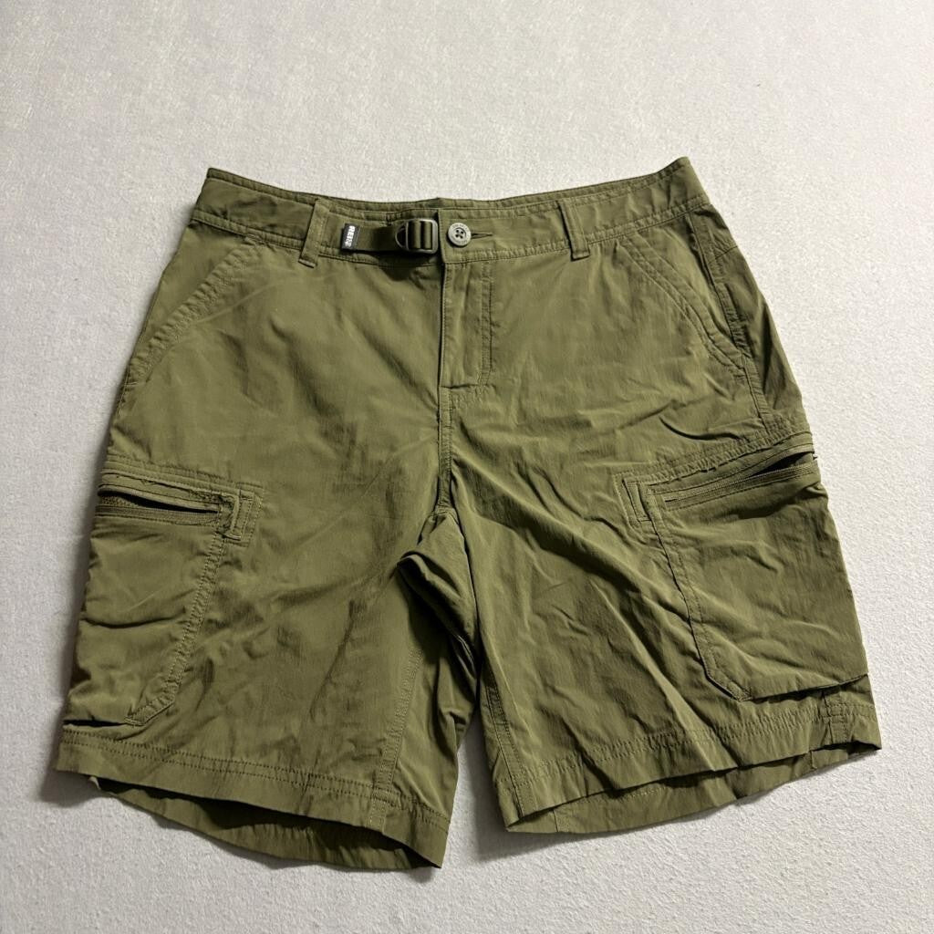 REI Co-op Sahara Cargo Shorts Womens Size 8 Green Nylon Spandex Hiking Outdoor