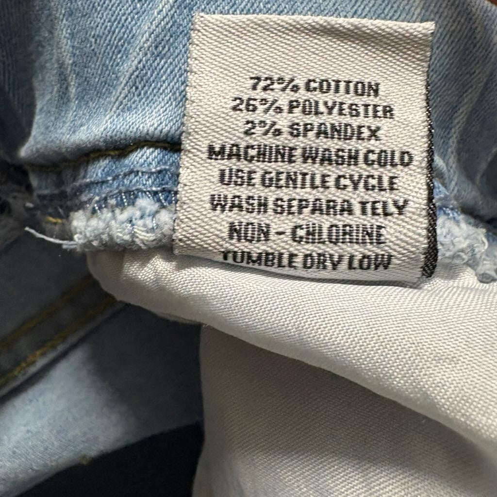 Gogo Jeans Womens Size 13/14 Light Wash Denim Joggers Elastic Waist Drawstring