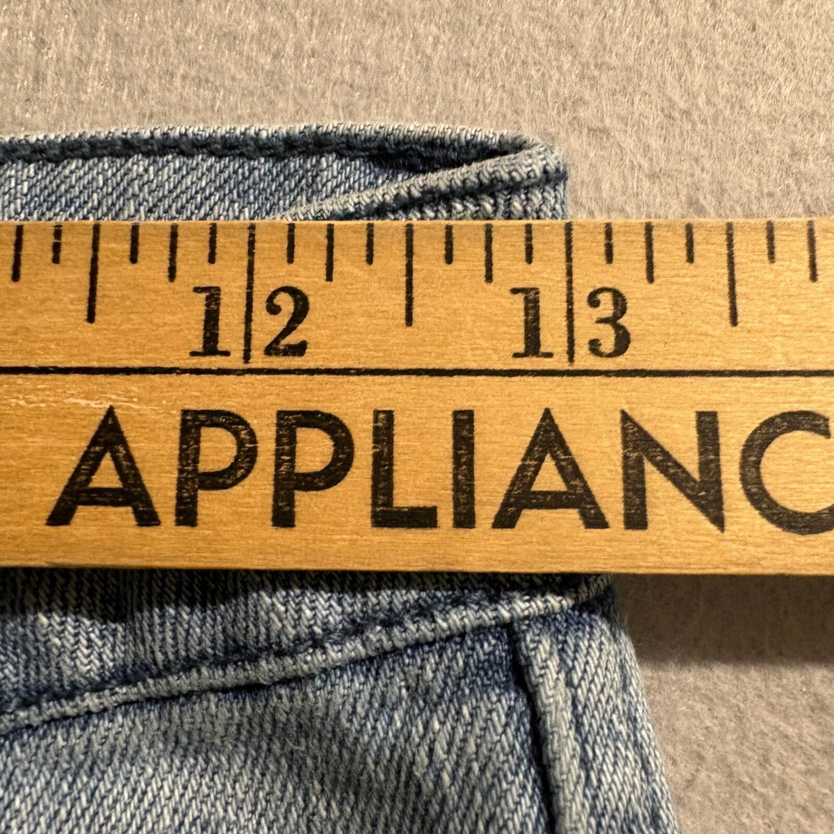 H&M Wide Leg Flare Jeans Womens Size 4 Light Blue Wash Stretch Patch Pockets