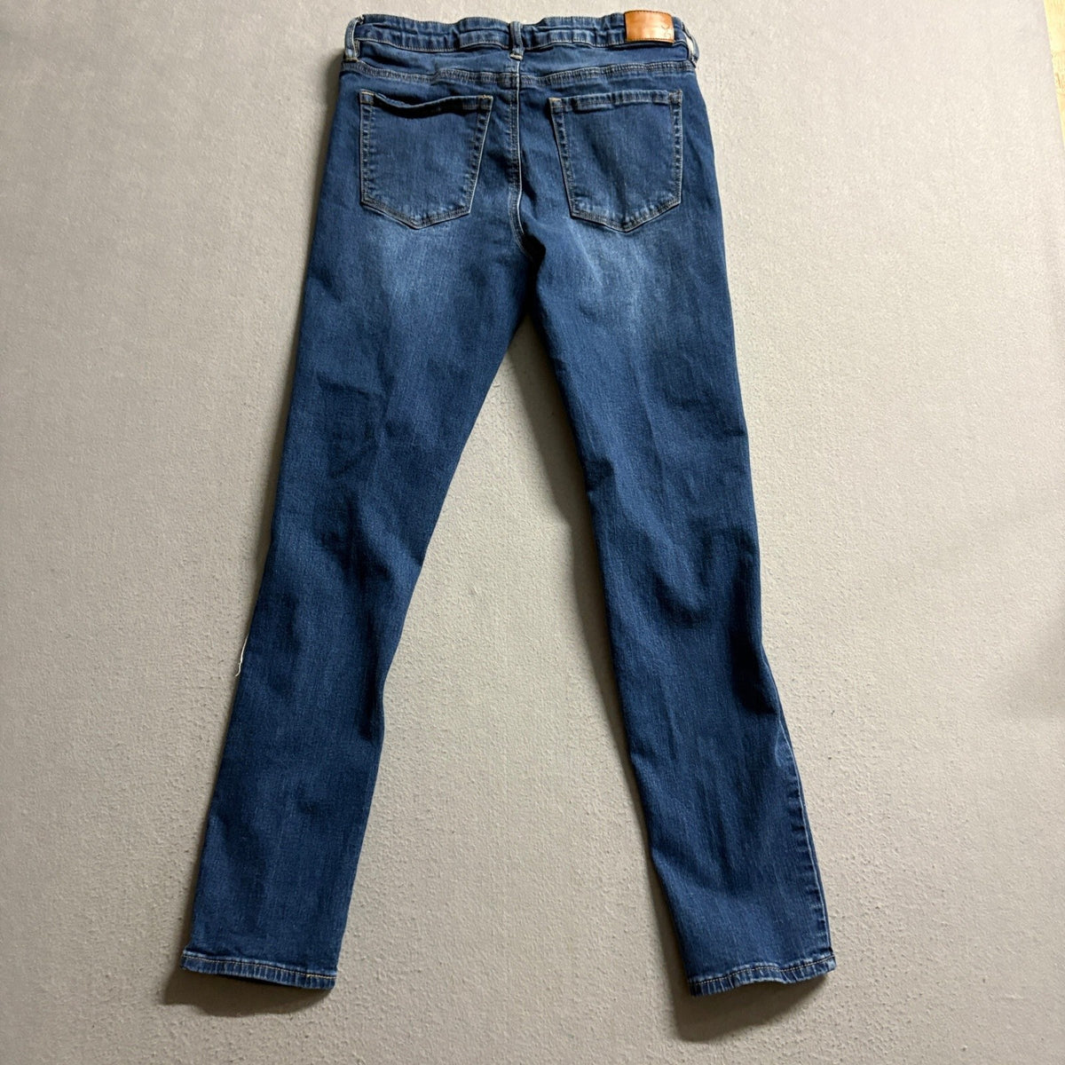 Resfeber New York Collection Womens Distressed Skinny Jeans Size 10 Blue Stretch - Photo 11