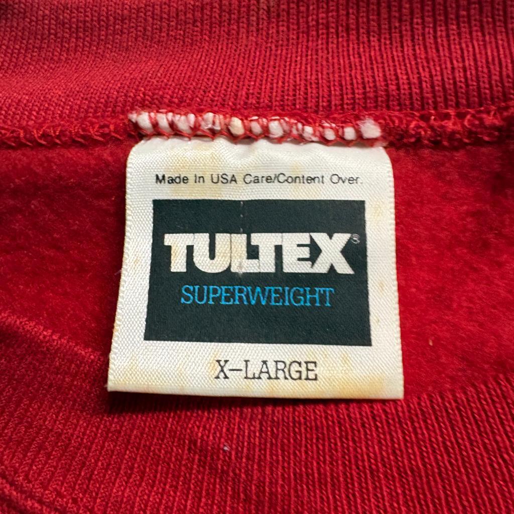 Vintage Chicago Bulls Tultex Sweatshirt Mens XL Red 90s NBA Crewneck Stain Flaw