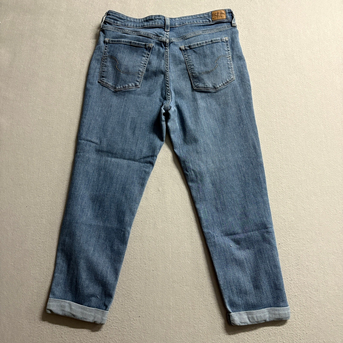 Signature by Levi Strauss Co Womens Jeans Size 14 Mid Rise Boyfriend Blue Denim