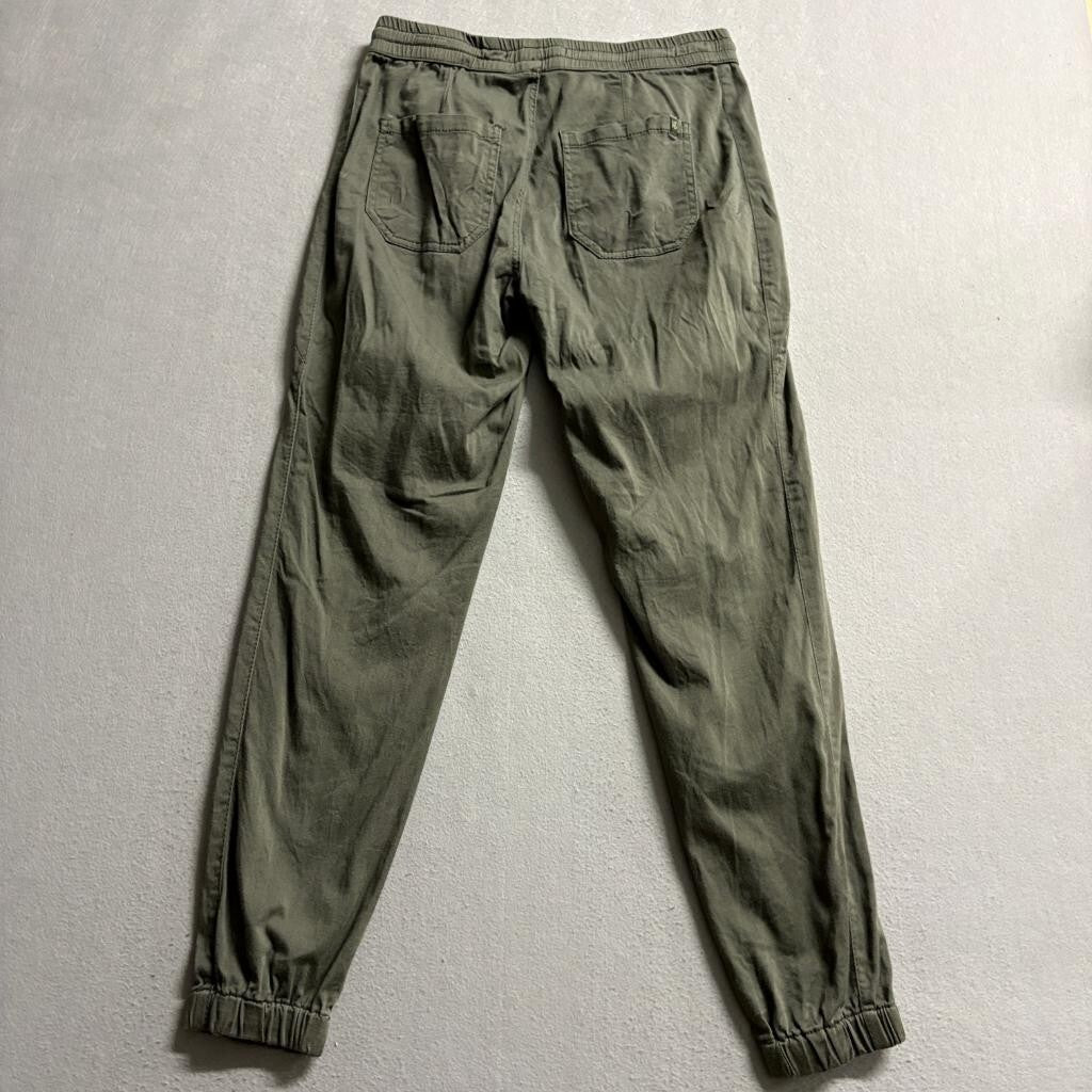 Unionbay Jogger Pants Womens Medium Green Cotton Blend Elastic Waist Drawstring