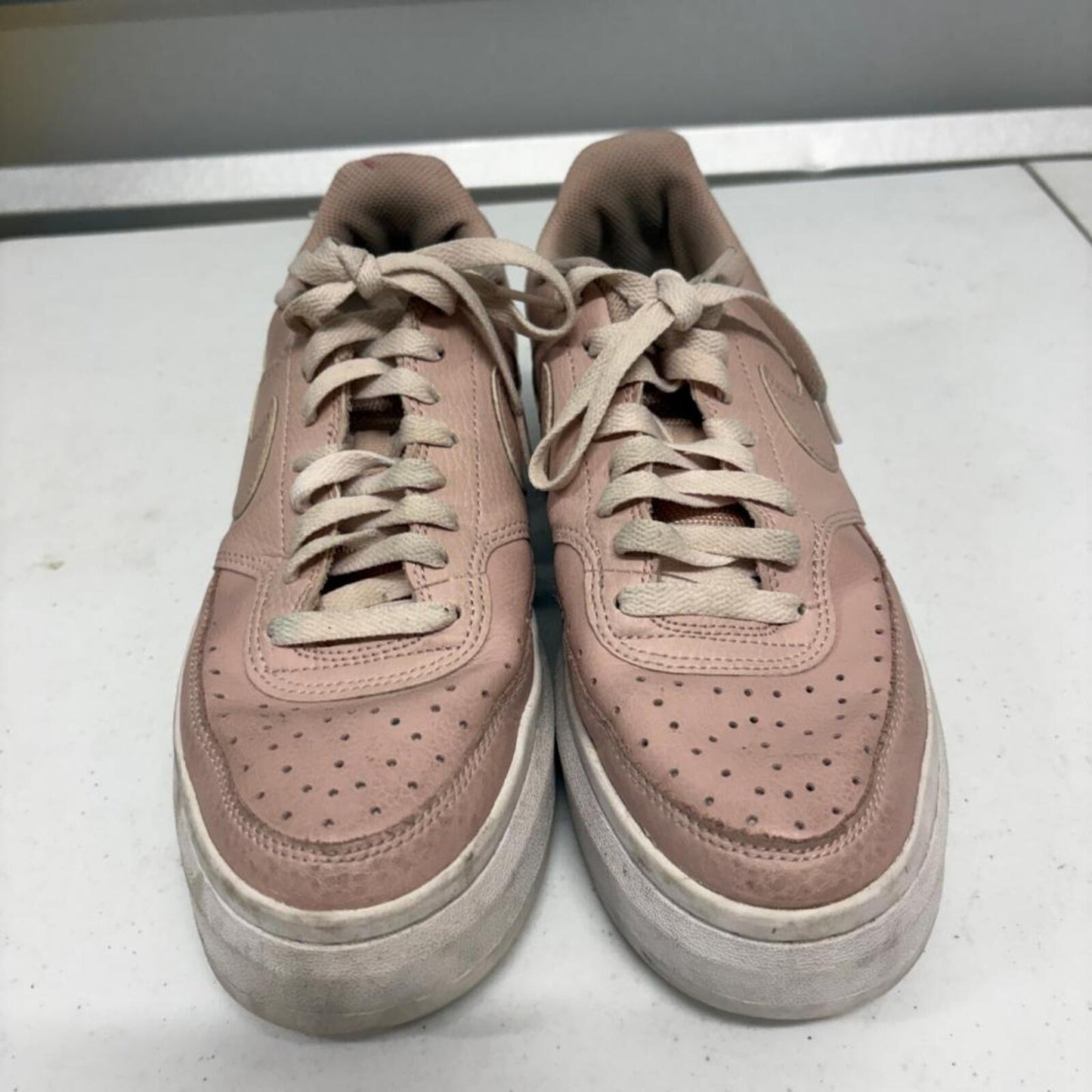 Nike Court Vision Alta LTR Pink Oxford Womens Size 10 Platform Sneakers