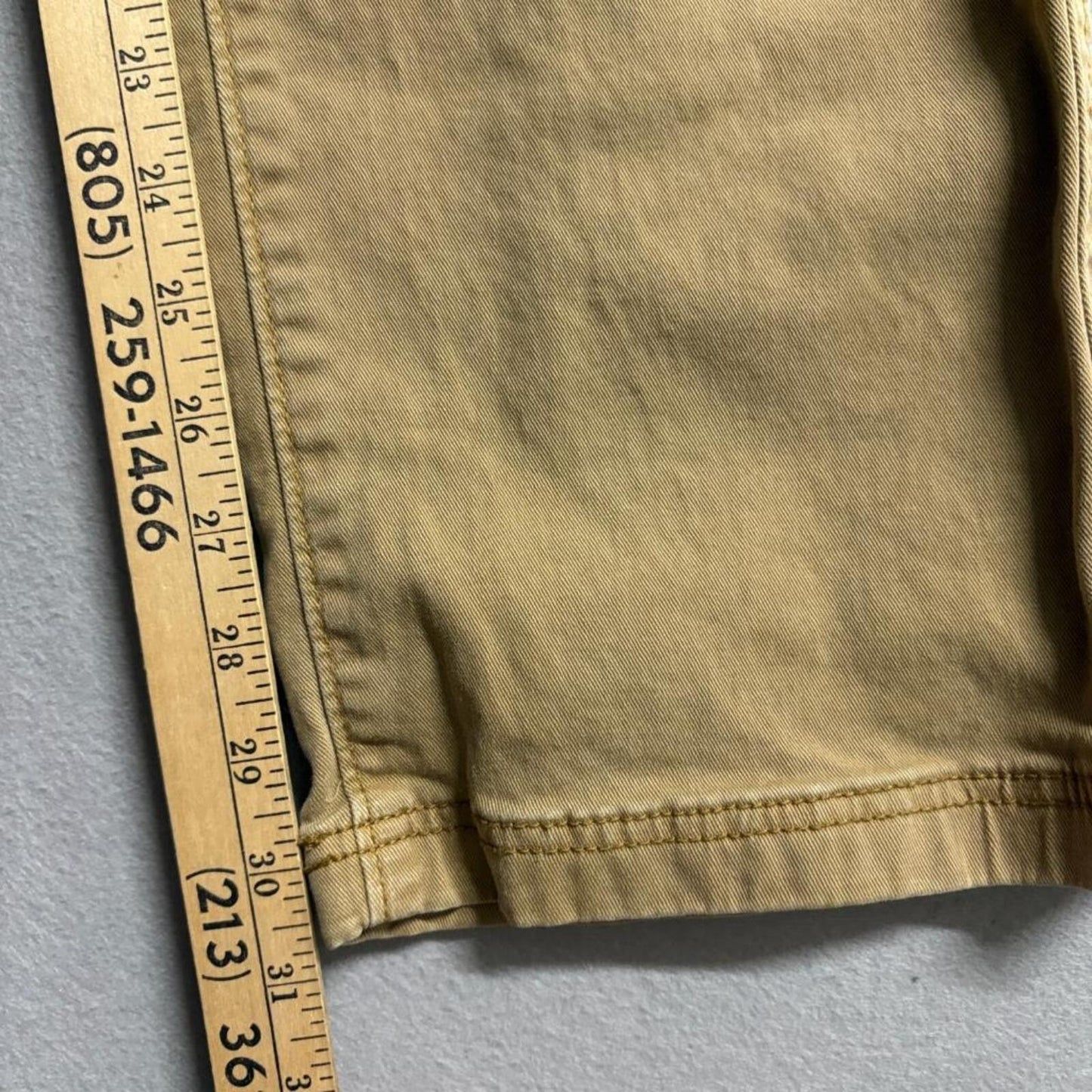 Hollister Cargo Pants Mens 36x32 Khaki Tan Stretch Cotton Straight Leg Utility