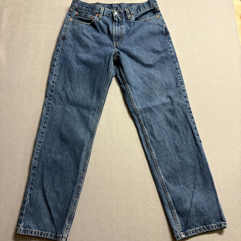 Levis 550 Relaxed Fit Jeans Mens 33x32 Blue Denim Medium Wash Red Tab