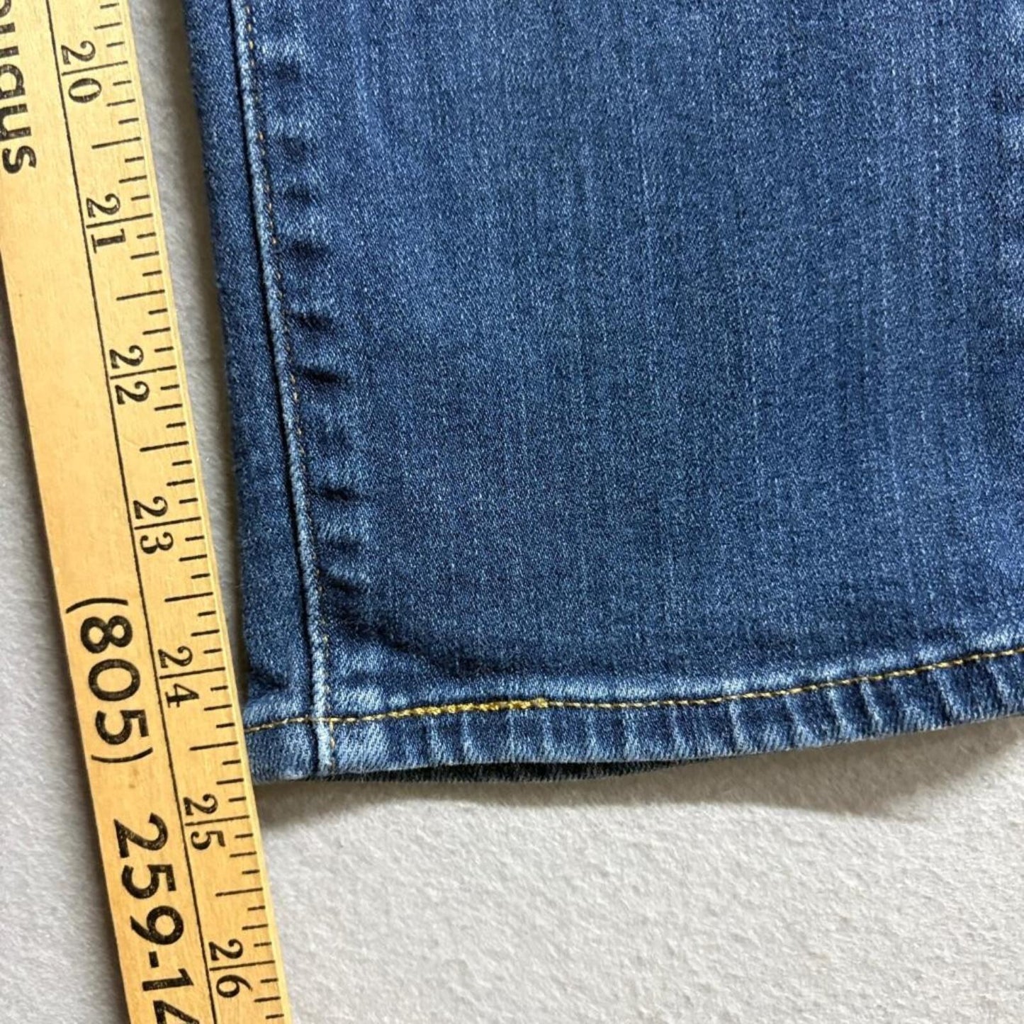 Levis High Rise Skinny Ankle Jeans Womens 33 Blue Denim Stretch Cropped