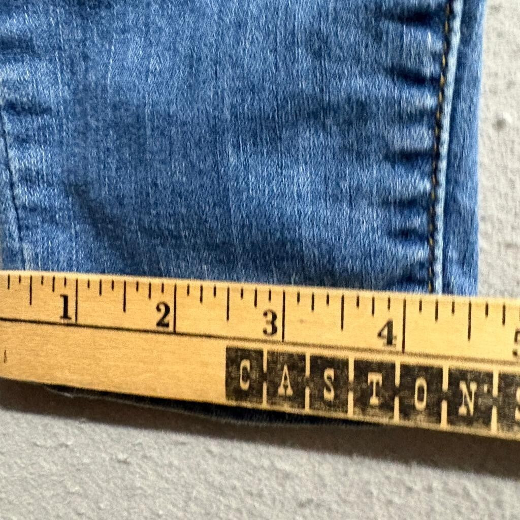 Levis 720 High Rise Super Skinny Jeans Womens 28 Distressed Ripped Blue Denim