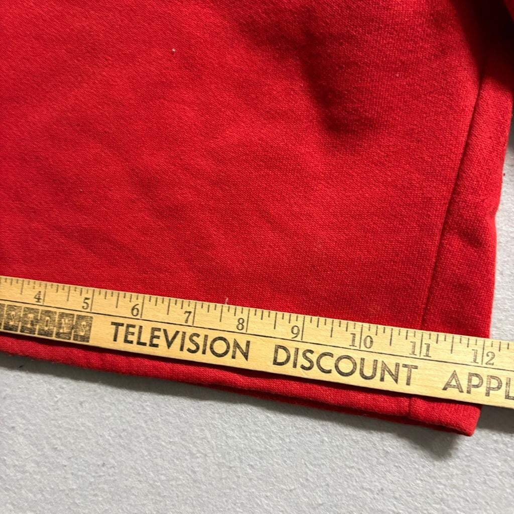 Vintage JE Morgan Sweat Shorts Mens Large Red Fleece Drawstring Made in USA