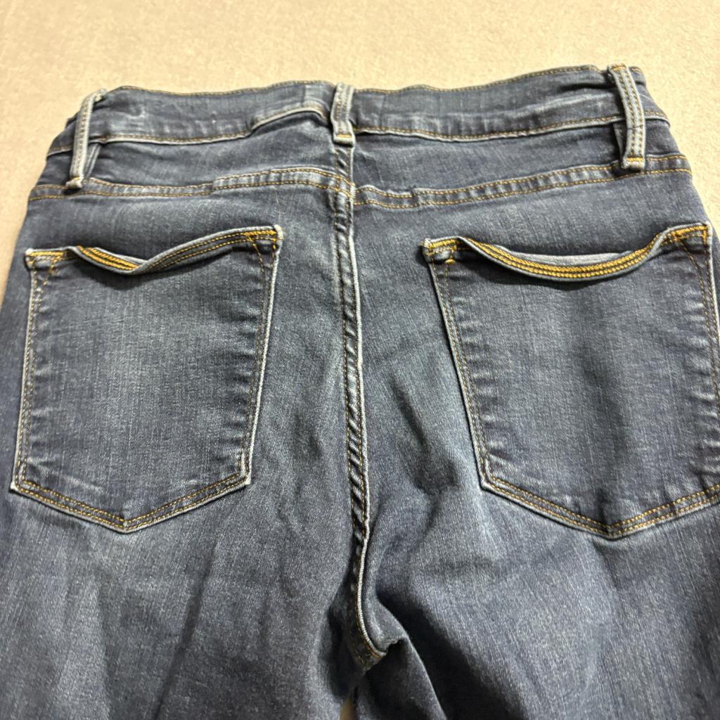 Frame Denim Le High Skinny Jeans Womens 27 Wythe Blue Stretch Ankle Zip