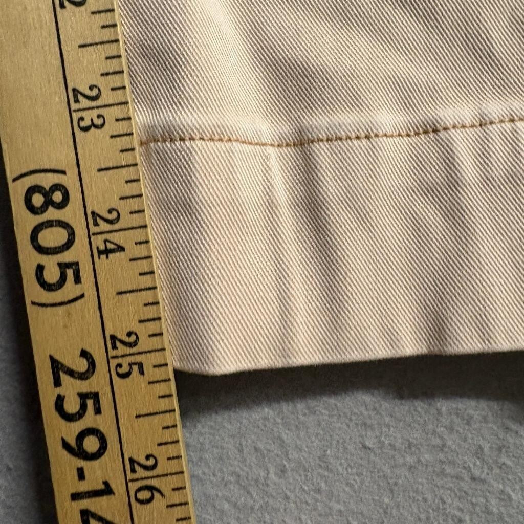 Spanx Crop Wide Leg Pants Womens XL Beige Cotton Blend Stretch Pull On