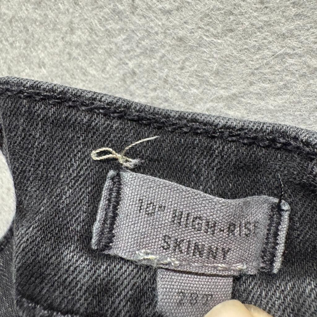 Madewell 10 High Rise Skinny Jeans Womens 26 Black Denim Stretch