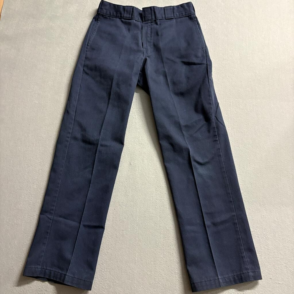 Dickies 874 Original Fit Work Pants Mens 31x31 Navy Blue Polyester Cotton Blend