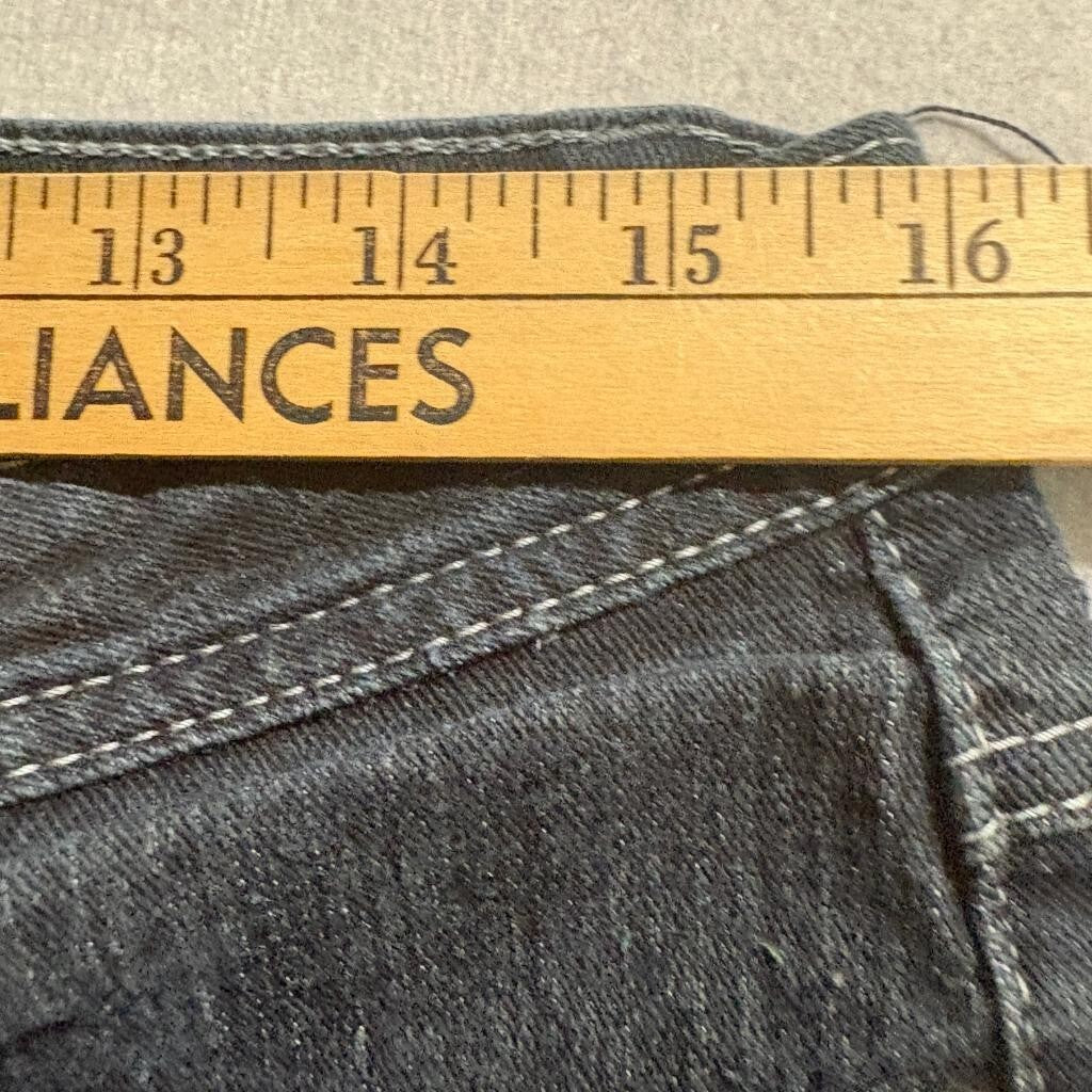 Out Jeans Womens Size 8 Dark Wash Rhinestone Back Pockets Stretch Skinny Denim