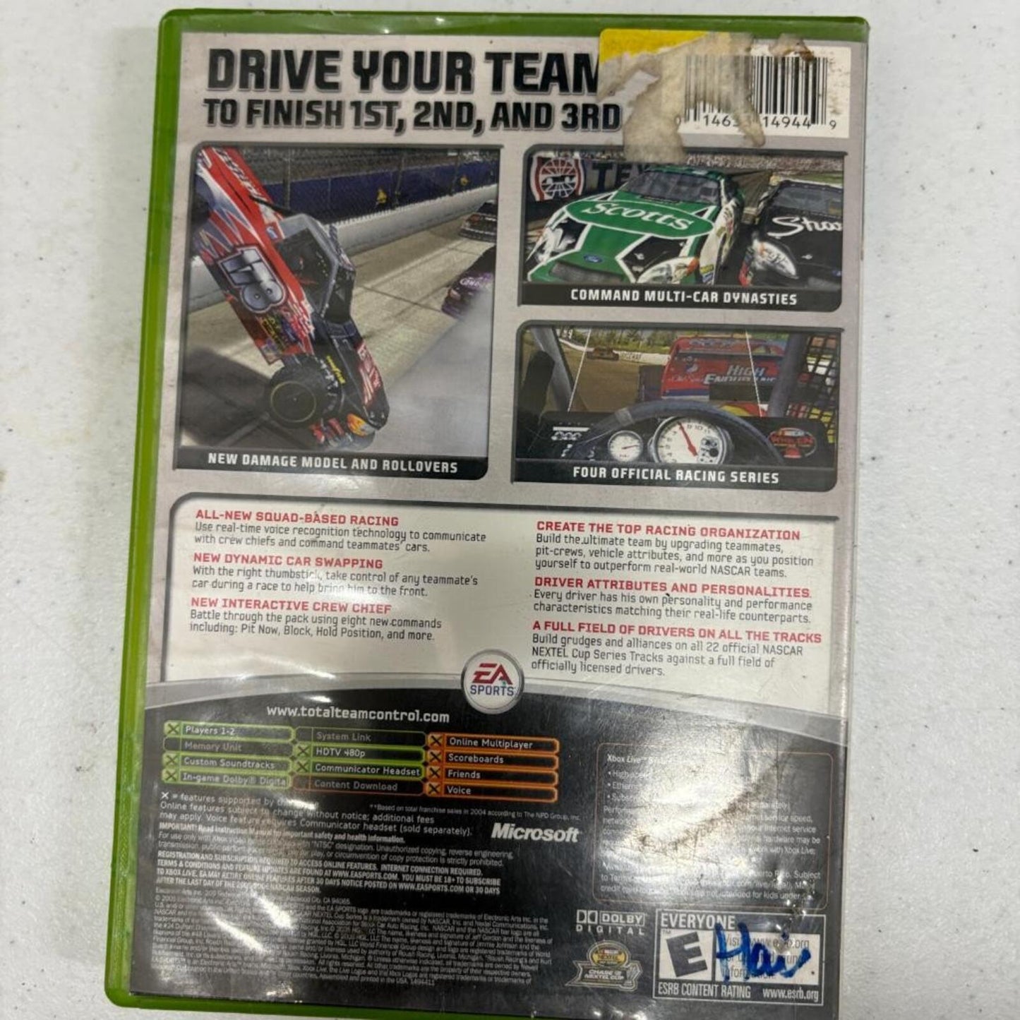 NASCAR 06 Total Team Control Microsoft Xbox Original Game Complete with Manual