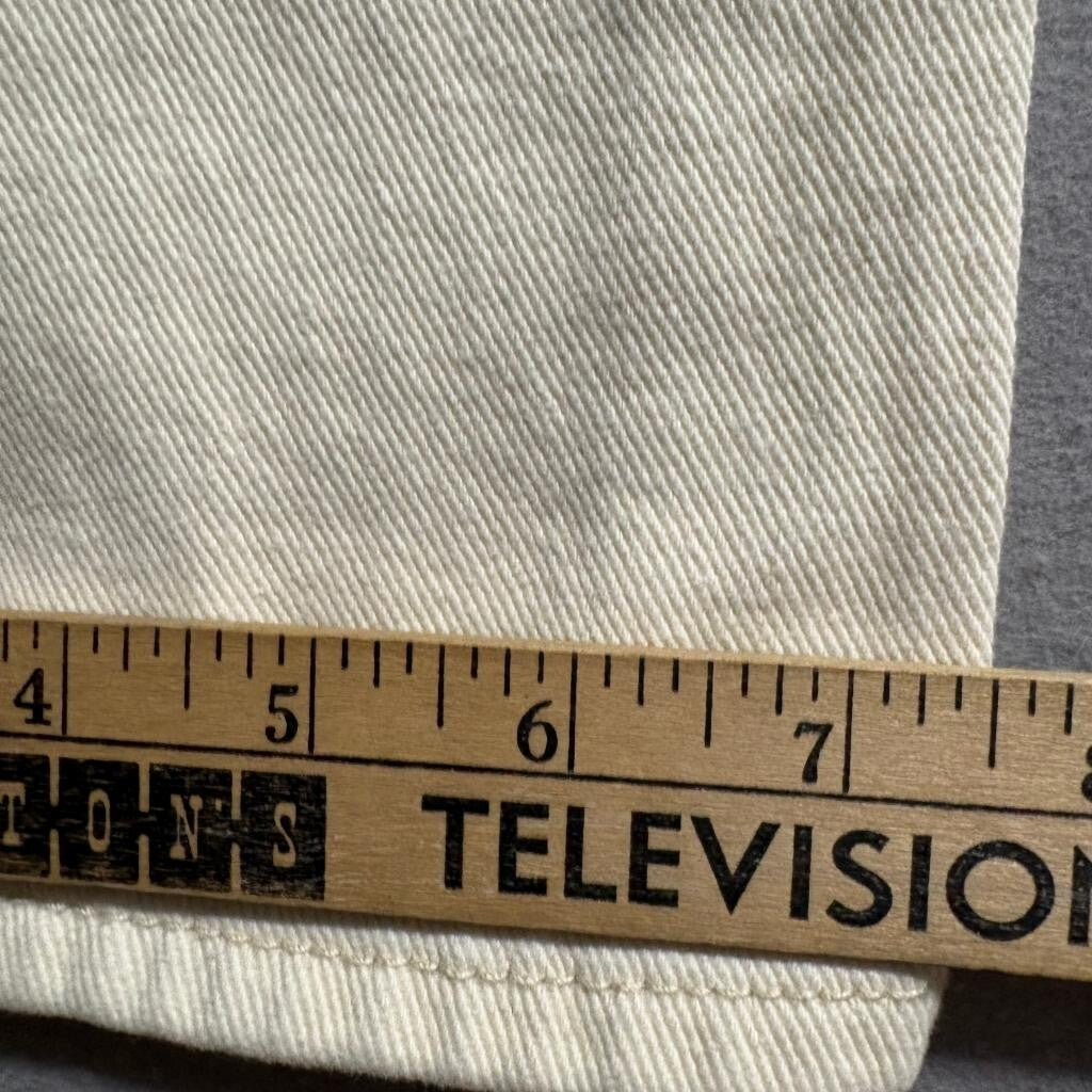 Simple Society Cargo Pants Womens 3/26 Ivory Cream Cotton High Rise Utility