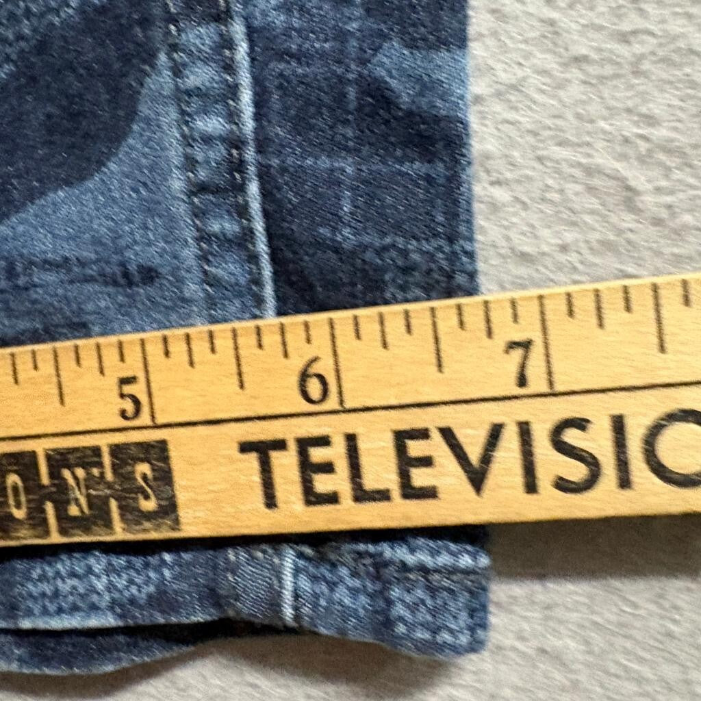 EV1 Ellen DeGeneres Womens Camo Jeans Size 18 Blue Camouflage Stretch Denim