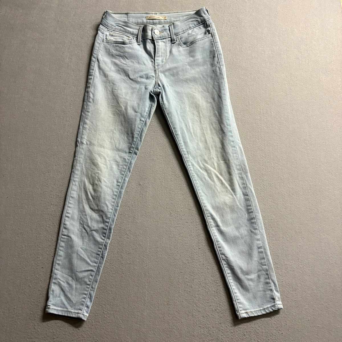 Levis 710 Super Skinny Jeans Womens 27 Light Wash Denim Stretch Blue