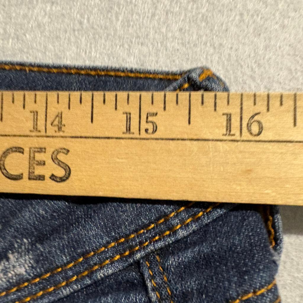 Sneak Peek Distressed Skinny Jeans Womens Size 9 Blue Denim Ripped Low Rise