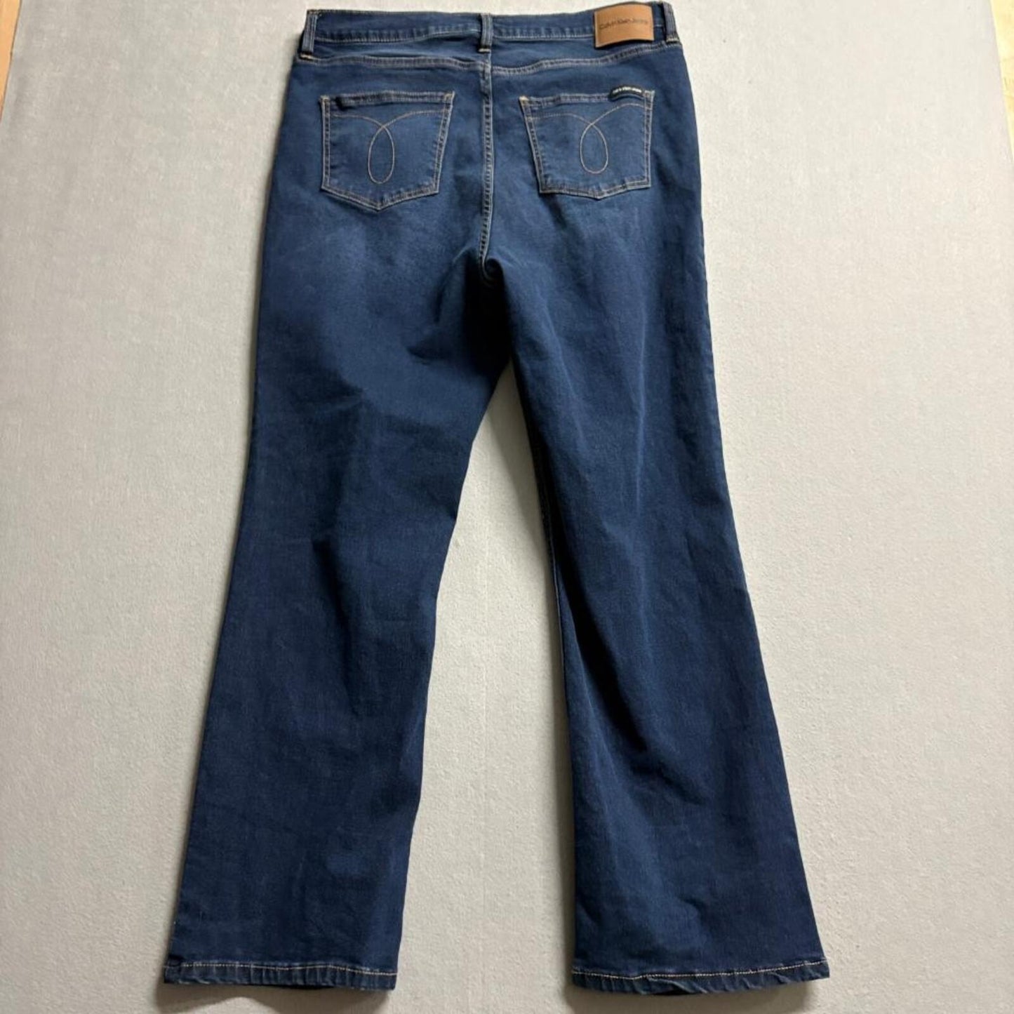 Calvin Klein Jeans Womens 16/33 Blue Denim Repreve Stretch Bootcut Jeans