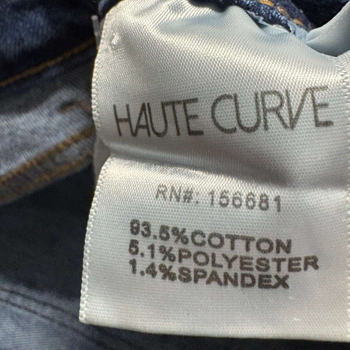 Haute Curve Premium Denim Distressed Skinny Jeans Womens Plus Size 18 Blue