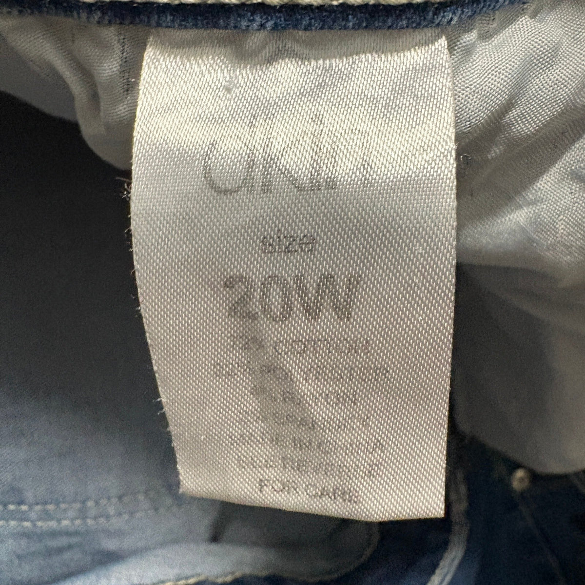 Dkin Jeans Womens 20W Blue Distressed Embroidered Floral Cropped Skinny Stretch