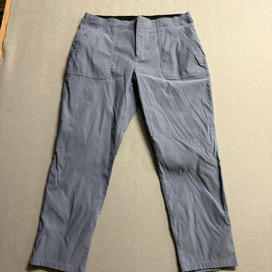 Eddie Bauer Horizon Straight Ankle Pants Womens 14 Gray Blue Hiking Outdoor