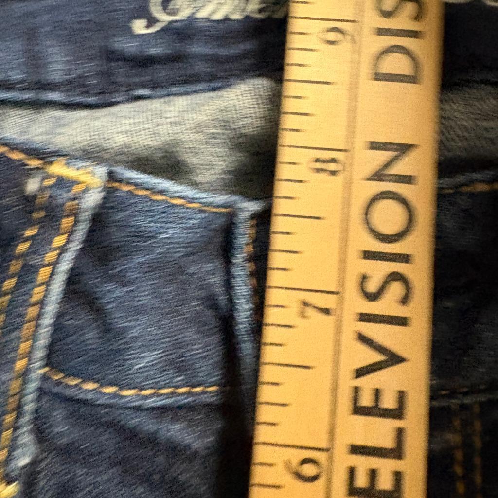 American Eagle Skinny Jeans Womens 2 Regular Blue Distressed Patchwork Denim