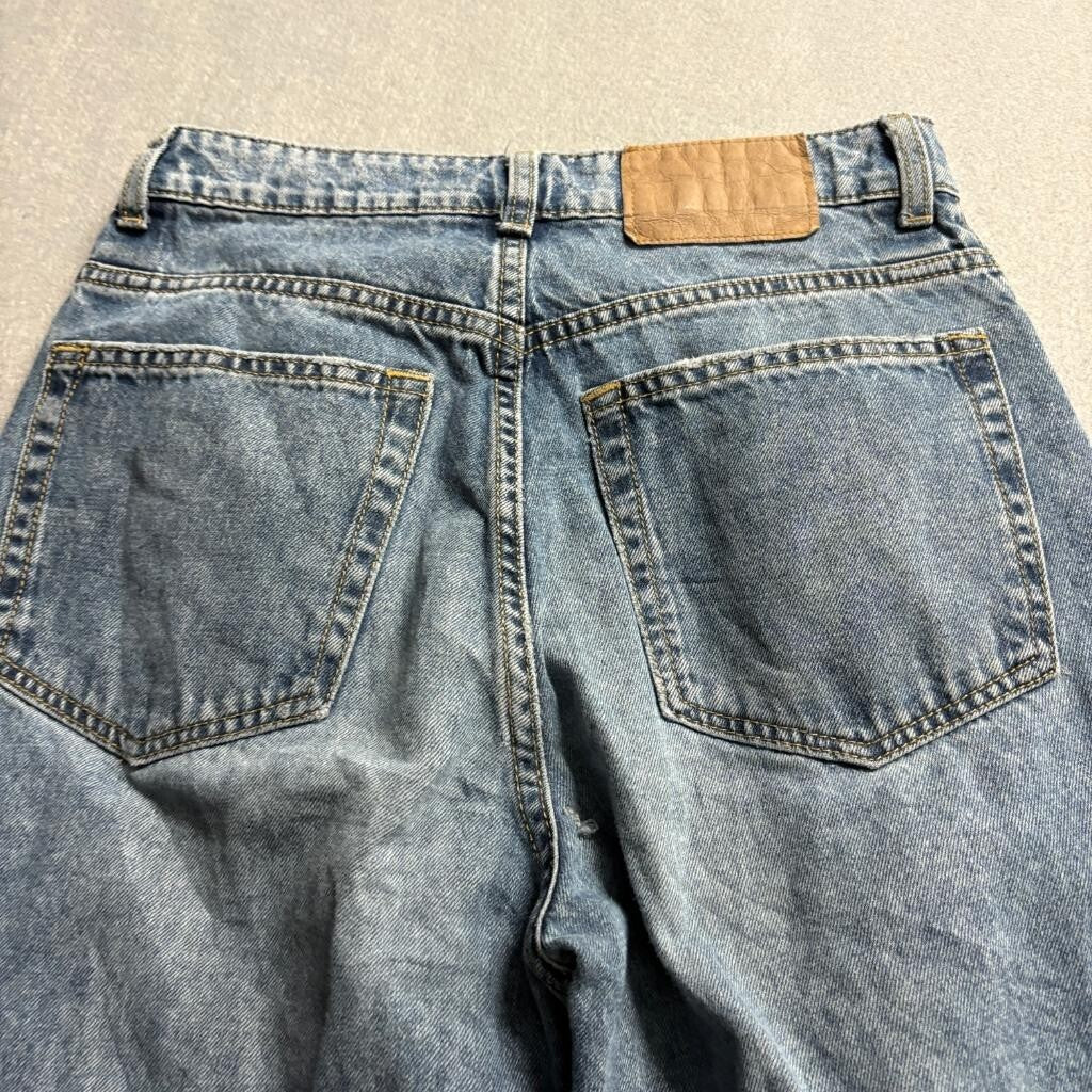 H&M Divided Wide Leg Jeans Womens Size 4 Blue Denim High Rise 100% Cotton