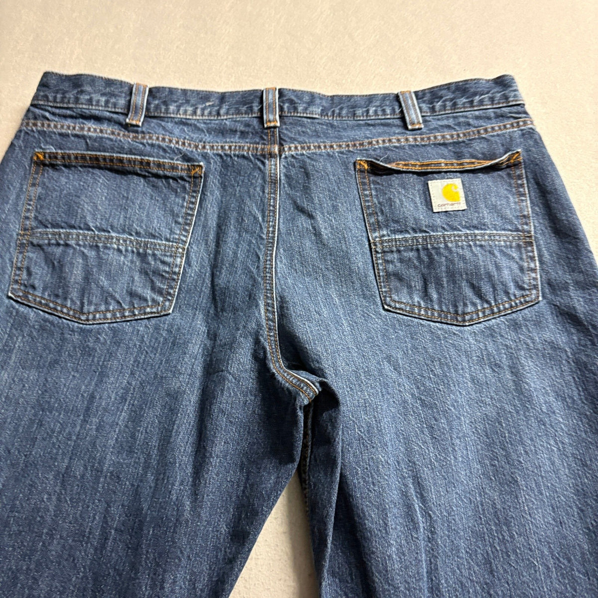 Carhartt Jeans Mens 40x32 Relaxed Fit Medium Blue Denim Workwear 105119
