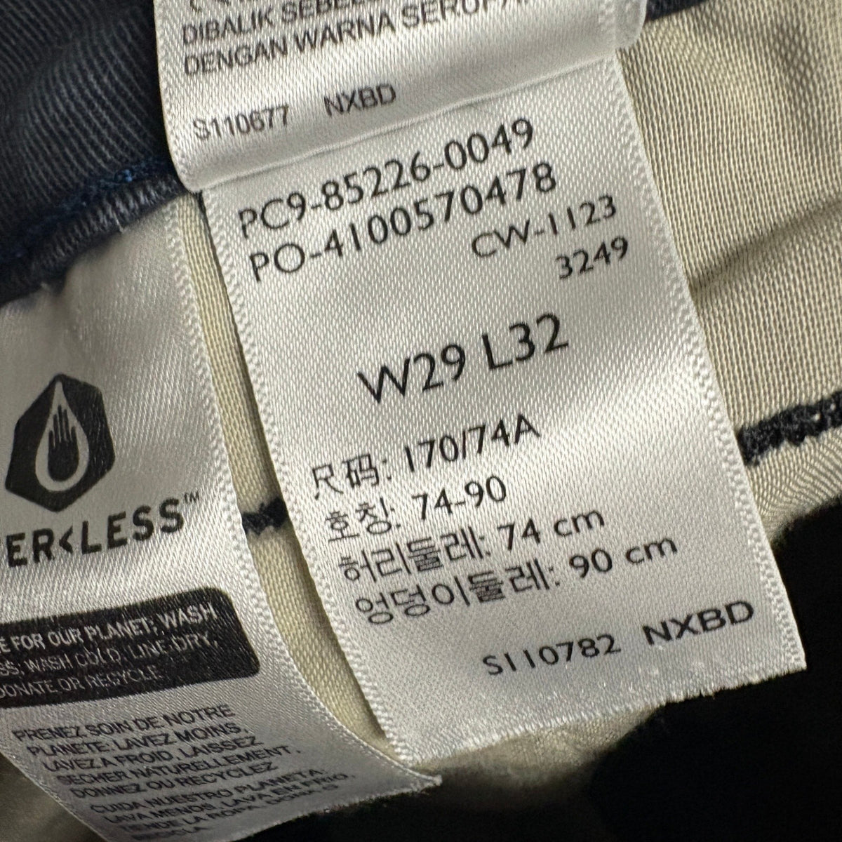Levi's XX Chino Standard Taper Pants Mens 29x32 Black Stretch Twill Casual