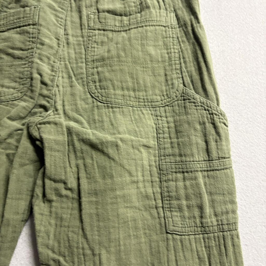 Old Navy Womens Pants Size 6 Green Cotton Double Gauze Utility Carpenter Casual