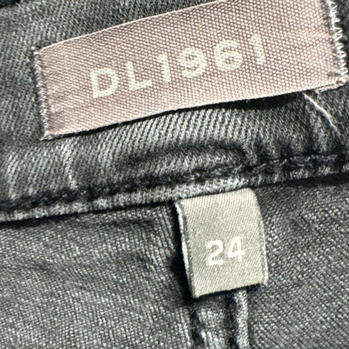 DL1961 Mara Ankle High Rise Straight Denim Jeans Womens Size 24 Charcoal Black