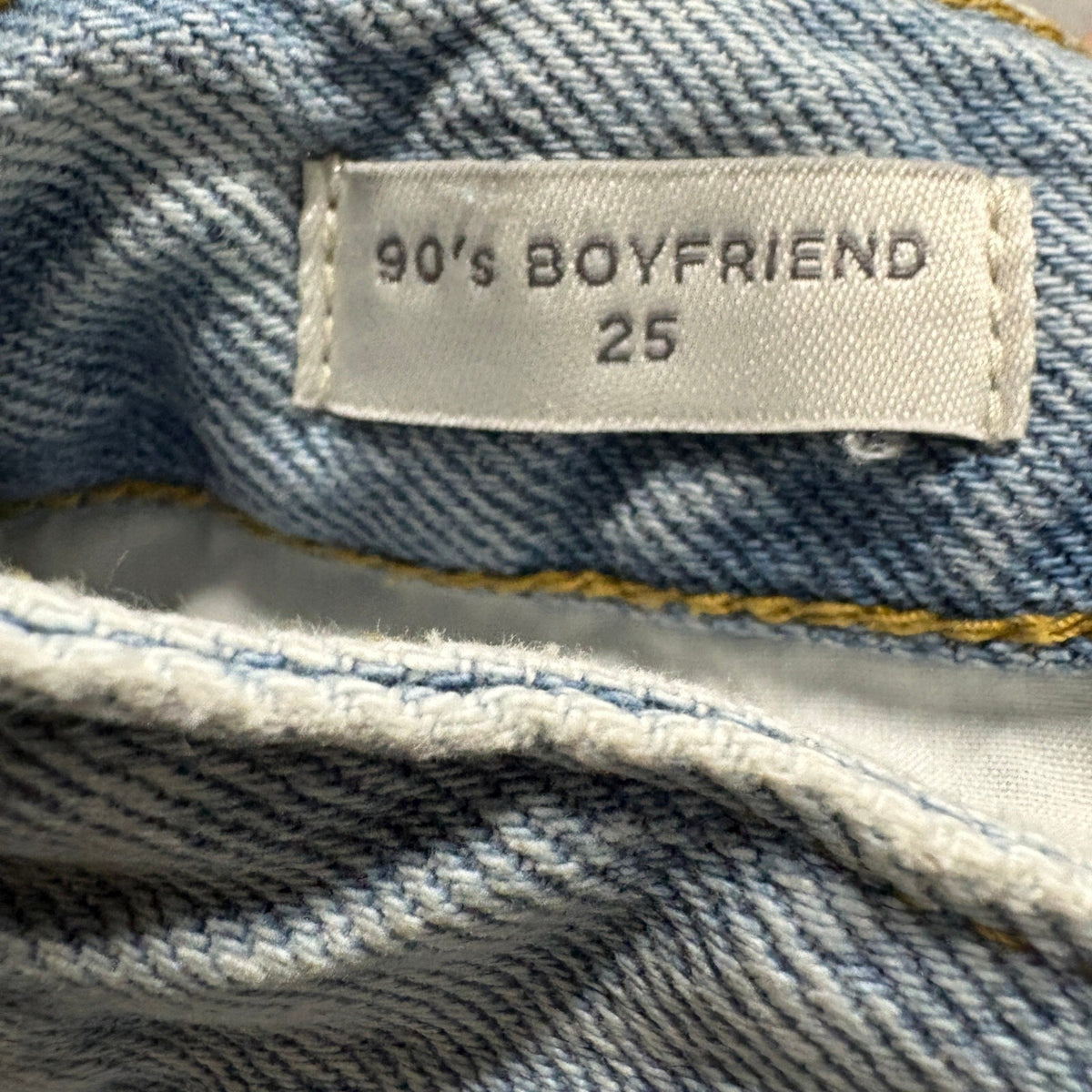 PacSun 90s Boyfriend Distressed Jeans Size 25 Light Wash Rigid Denim High Rise