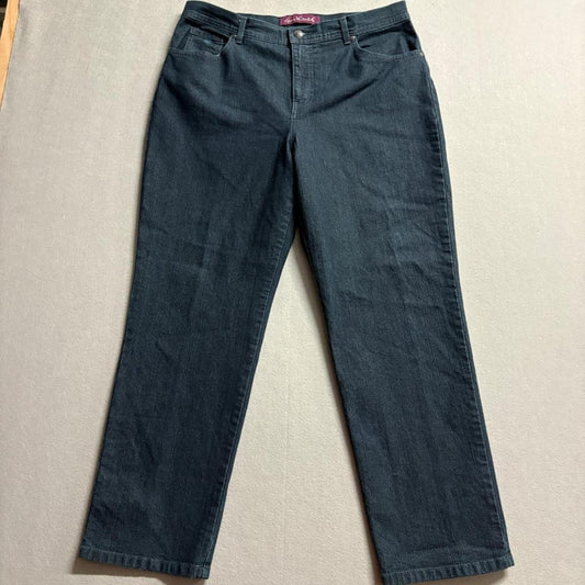 Gloria Vanderbilt Amanda Jeans Womens 16 Short Blue Denim Classic Fit Straight