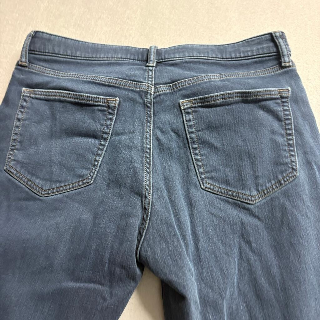 Uniqlo EZY Jeans Mens Large Dark Wash Blue Denim Drawstring Stretch Pants