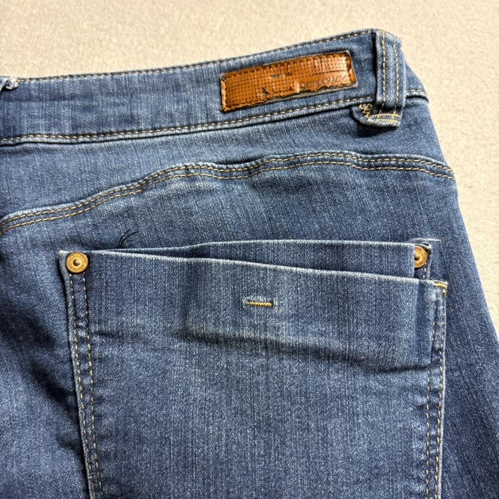 Democracy Freedom Ankle Skimmer Jeans Womens 10 Blue Stretch Denim Cropped