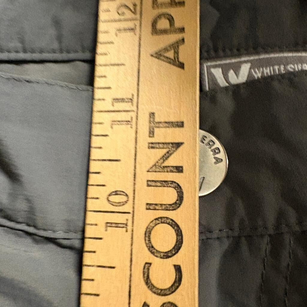 White Sierra Convertible Cargo Pants Mens Large L/32 Gray Nylon Hiking Trail