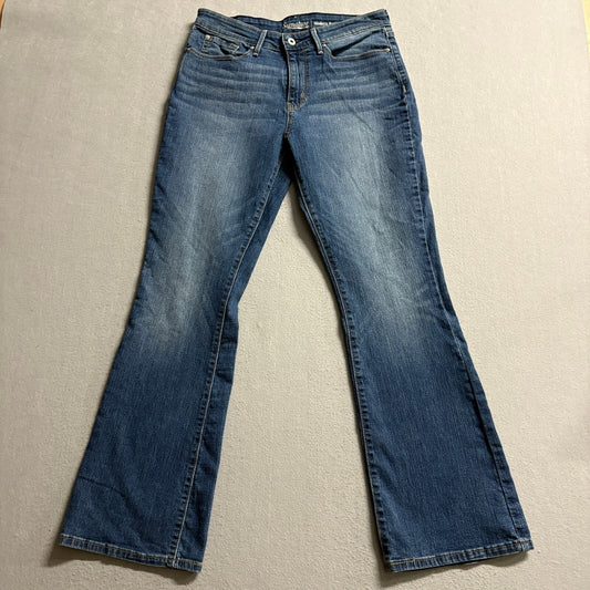 Signature by Levi Strauss Women 10 Short Modern Boot Cut Denim Jeans Blue W30
