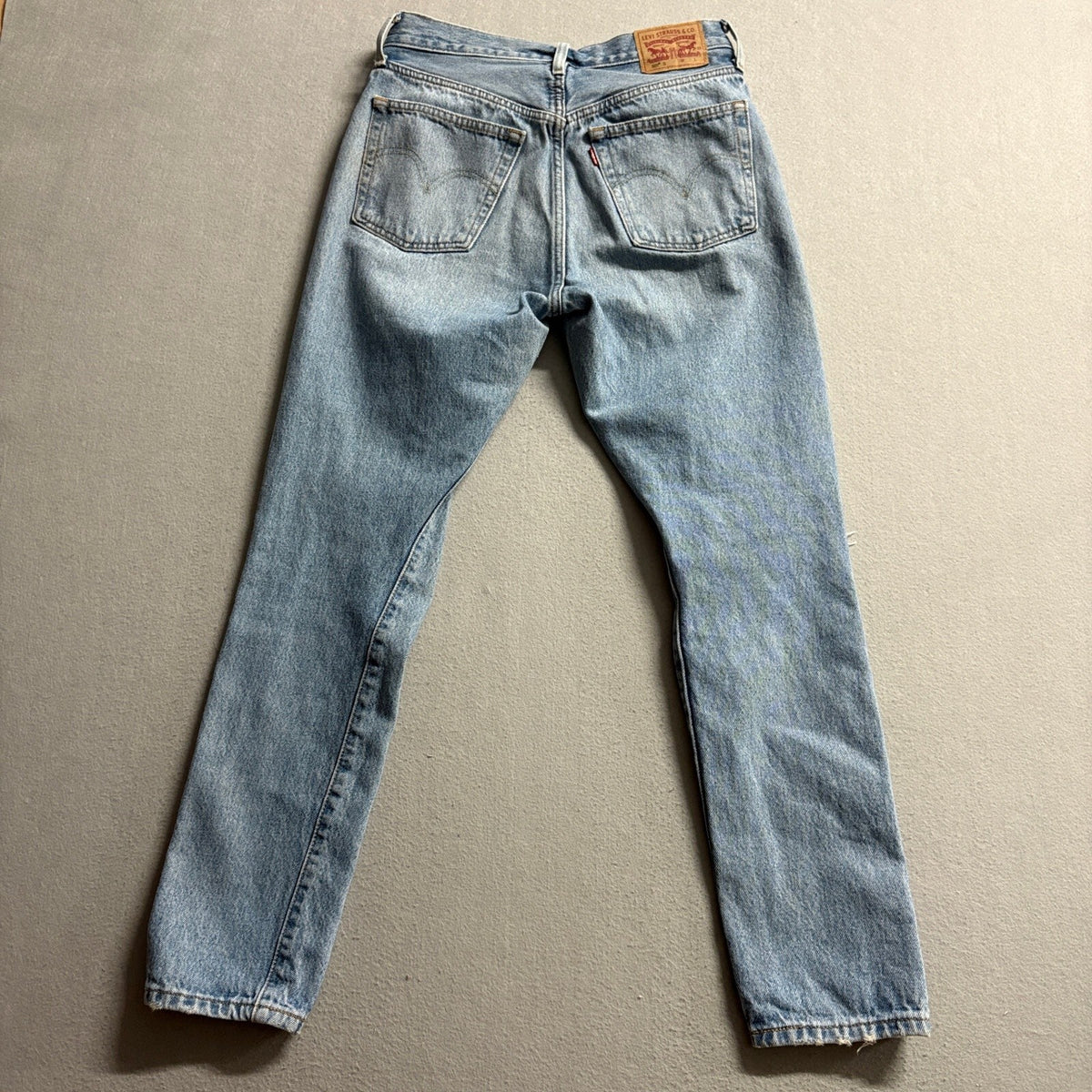 Levi's 501 S Skinny Jeans Womens 26 Distressed Ripped Light Wash Denim Blue